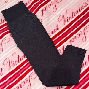 Victoria's Secret Black Glittery Sparkle Leggings